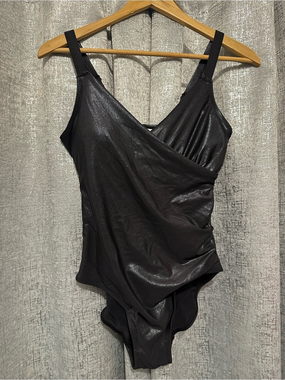 Black Shimmer One-Piece Swimsuit